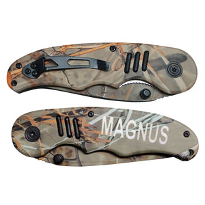 Camouflage Hunting Knife - closed