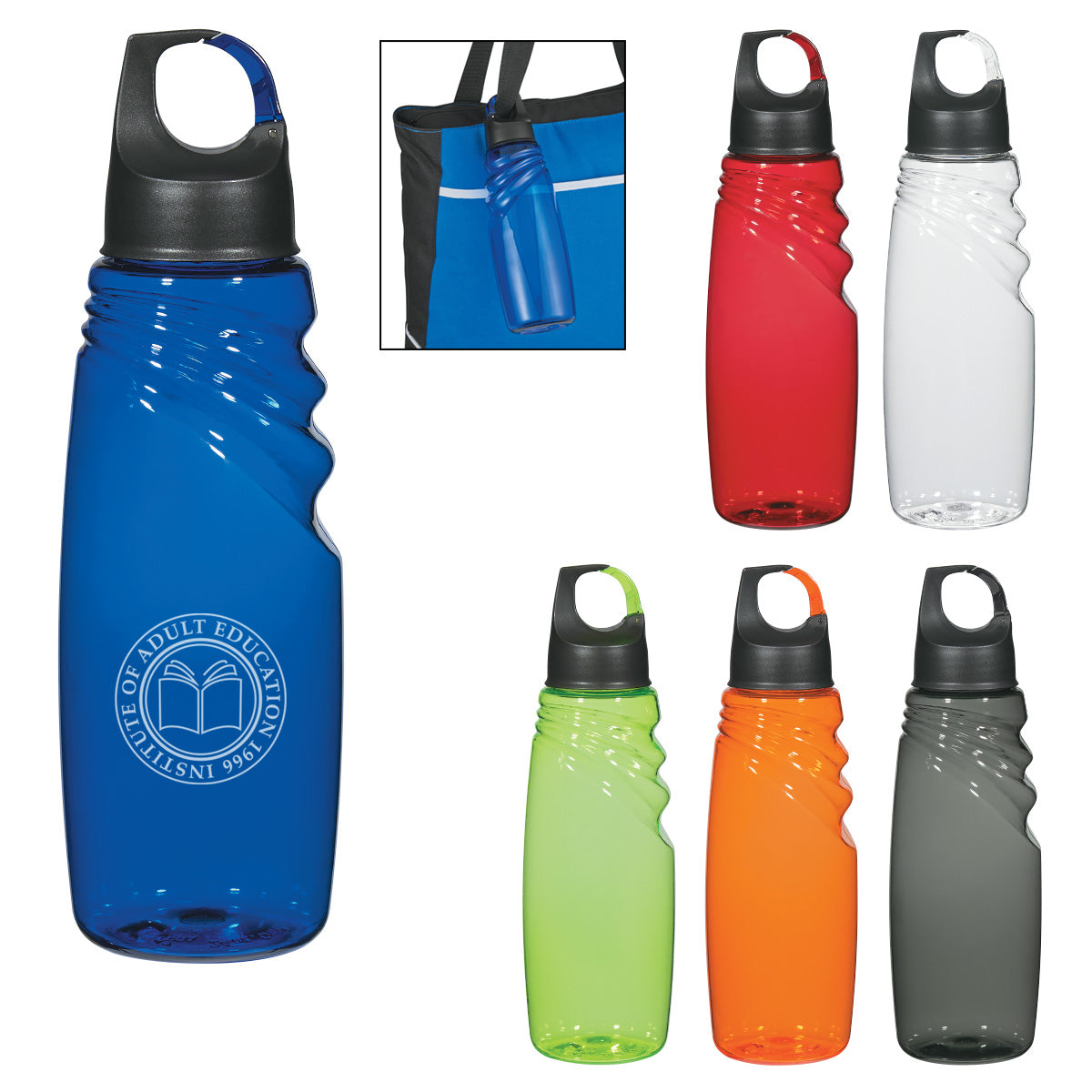 24 Oz. Crest Carabiner Sports Bottle