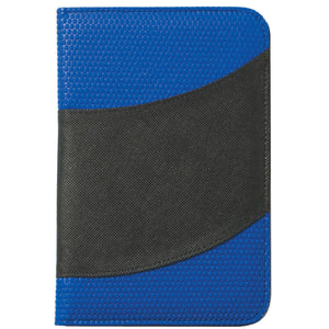 Non-Woven 5" x 7" Bubble Padfolio - Royal Blue With Black