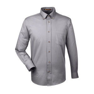 Men's Easy Blend™ Long-Sleeve Twill Shirt with Stain-Release - Dark Grey