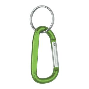 6mm Carabiner With Split Ring - Green