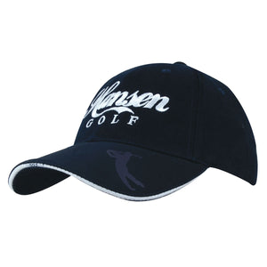 6 Panel BHC Golf Cap Embossed Peak - Custom Embroidered