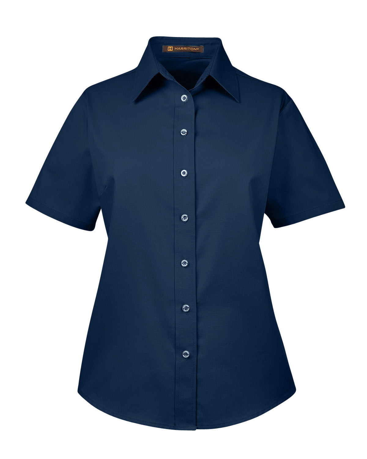 Harriton Ladies' Easy Blend™ Short-Sleeve Twill Shirt with Stain-Release