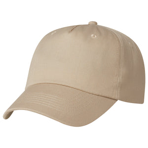 5 Panel Polyester Cap - Light Khaki