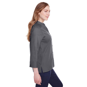 Ladies' Crown  Collection® Stretch Broadcloth 3/4 Sleeve Blouse - Side