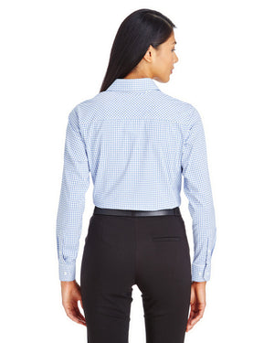 Devon & Jones CrownLux Performance® Ladies' Micro Windowpane Woven Shirt