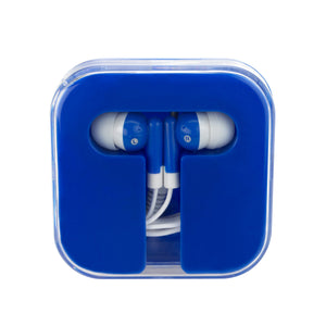 Ear Buds In Compact Case - Blue With Blue