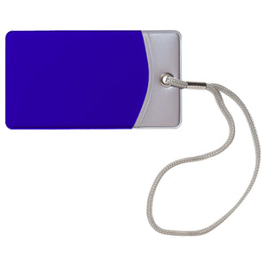 Mod Luggage Tag - Silver With Royal Blue