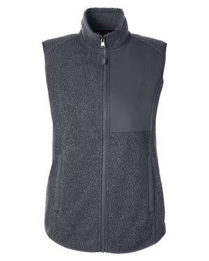 North End Ladies' Aura Sweater Fleece Vest - Carbon