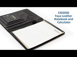 This elegant notebook and calculator combo comes complete with 8" x 6" lined pad and solar powered calculator. Full function 8 digit display with soft touch keys for ultimate comfort.