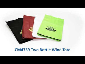 Our beautiful 2 bottle wine tote has the capacity to hold 2 standard bottles of wine (up to 1.5 L each). The tote is designed with an internal divider to protect bottles and includes a front slash pocket for extra storage. This promo product is perfect for pairing with other wine essentials for a complete marketing package!