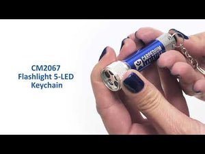 Don't leave your prospects in the dark with this pocket 5-LED flashlight key tag. 

Ready to be personalized with your business logo, or personal message. Features a rear on/off switch, and key ring to adhere to your other keys or backpack. Batteries included. 