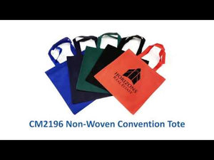 This non-woven convention tote bag is inexpensive and lightweight. It's perfect for trade shows and similar events. This tote comes personalized with your business advertising as a promotional product.